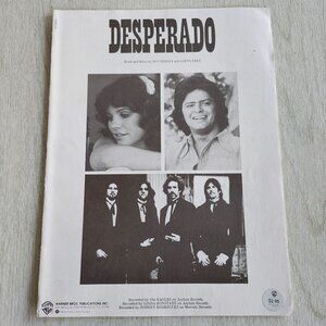 The Eagles Desperado Sheet Music Warner Bros Linda Ronstadt Johnny Rodriguez